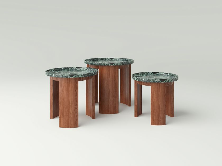 NITZAN HOME
MAMOUNIA
Round walnut coffee table with stone top