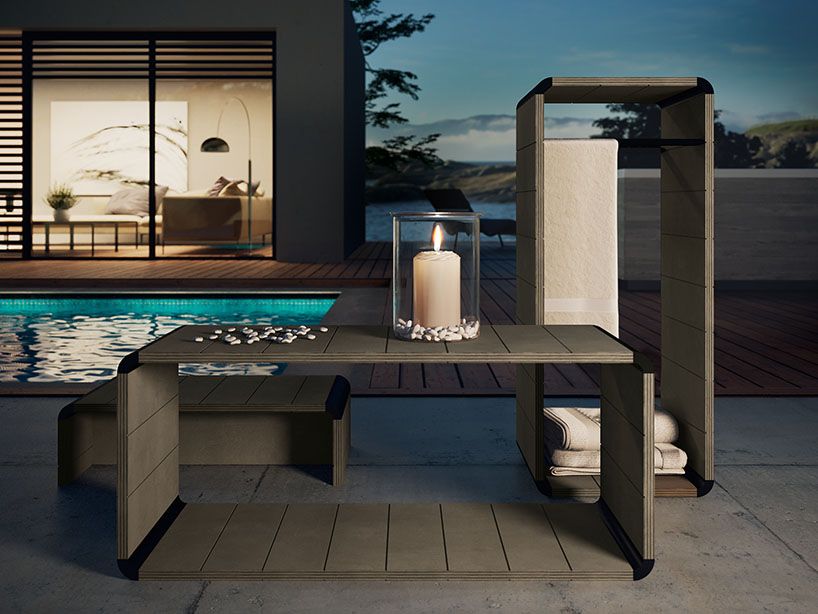 NOVELLINI
DIVINA - OUTDOOR SPA
Rectangular multi-layer wood garden side table