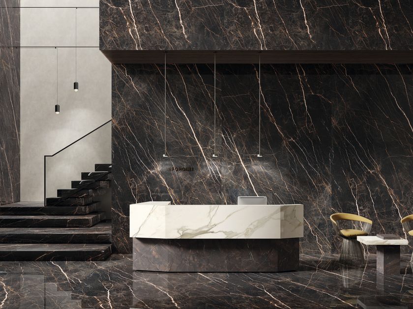 Optimum Surfaces
GOLD LAURENT
Porcelain stoneware wall tiles with marble effect