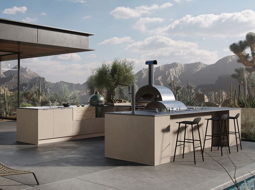 Outopia
OASIS IN THE DESERT
Aluminium outdoor kitchen with Barbecue