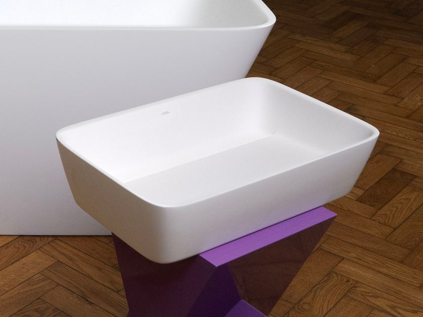 PAA
QUADRO ON
Rectangular countertop washbasin