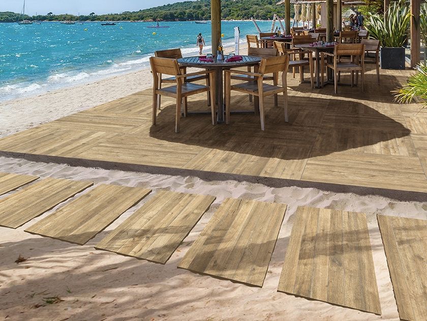 Pastorelli
ARKÈ
Full-body porcelain stoneware outdoor floor tiles with wood effect