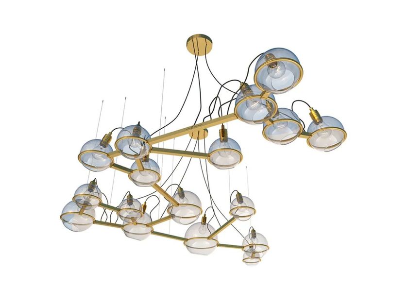 Pikart Lights
AQUARIUS
Brass and glass pendant lamp