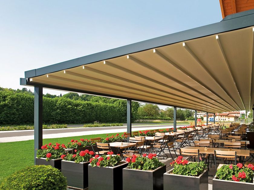 Pratic
MITO
Aluminium pergola with sliding cover