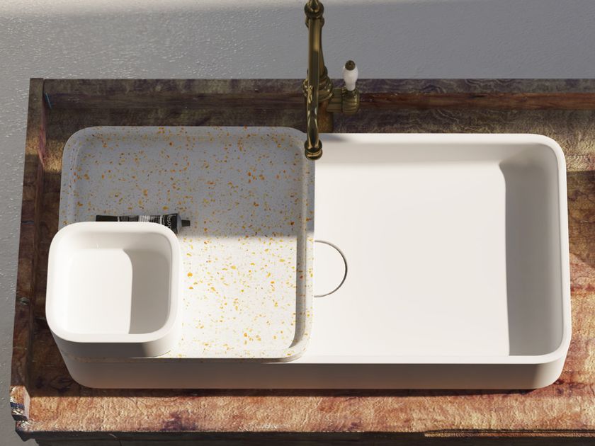 Relax Design
CHOCO
Countertop rectangular Luxolid® washbasin