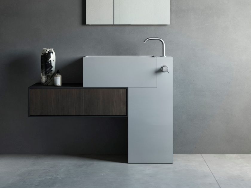 Rexa
ARGO
Freestanding Corian® washbasin with drawers