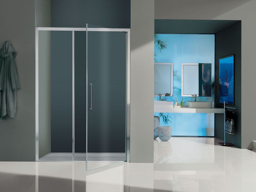 Samo
EUROPA SP
Shower enclosure with hinged door and in-line fixed panel