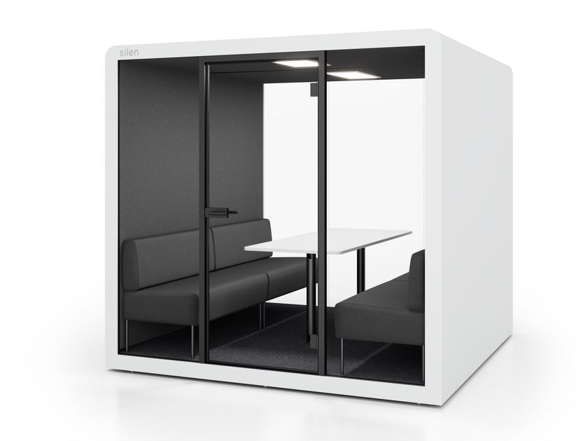 Silen
SILEN SPACE 4
Multi-person acoustic office pod with Integrated Lighting