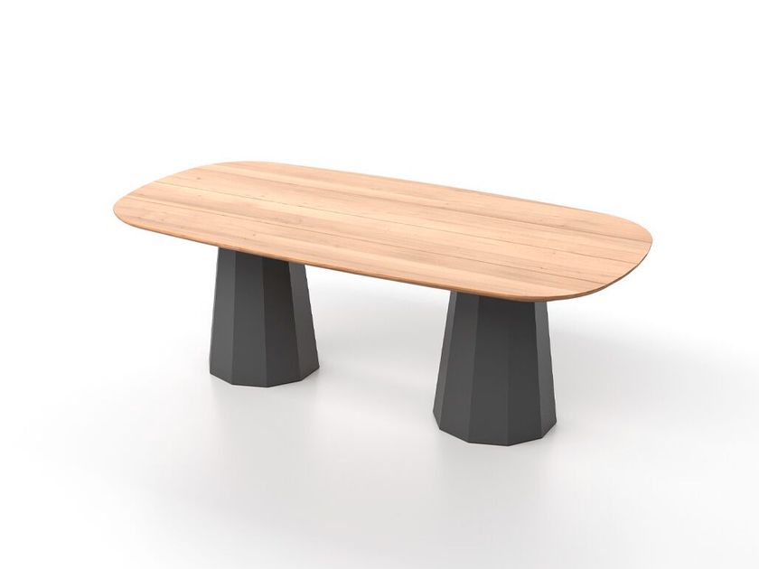 SKLD Studio
LACUS 220
Aluminium and teak garden table