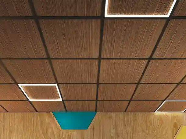 Sky-Tile®
EUCALYPTUS RED
Sound absorbing rock wool ceiling panels with wood effect
