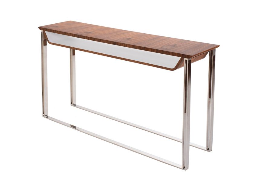 Softicated
HEY HELLO
Rectangular wooden console table with shelving