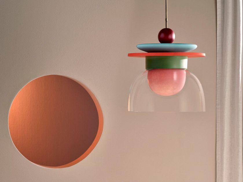Sphaer
THEIA
Pendant lamp in ceramic and blown glass