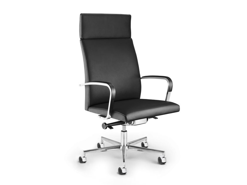 Spiegels
.TANO 020
Swivel leather office chair with 5-spoke base