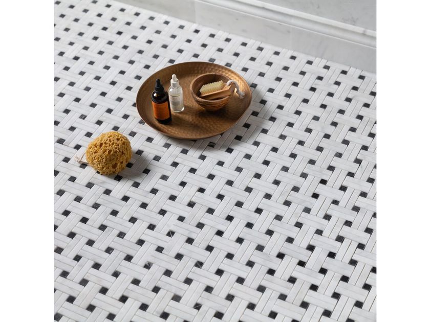 CALACATTA BASKET WEAVE - Мраморная мозаика