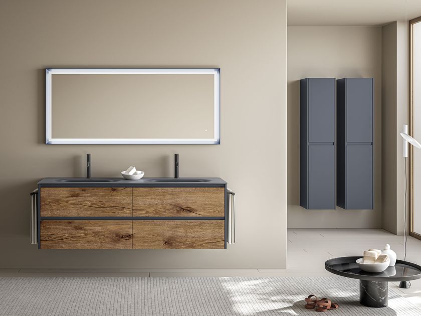 Stocco
MET 03
Double wall-mounted oak vanity unit