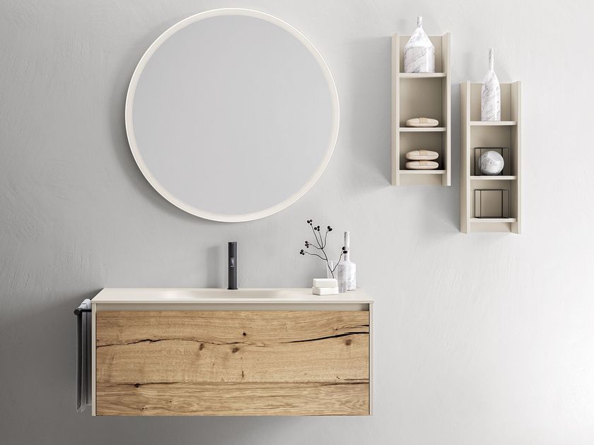 Stocco
MET 04
Wall-mounted oak vanity unit with drawers