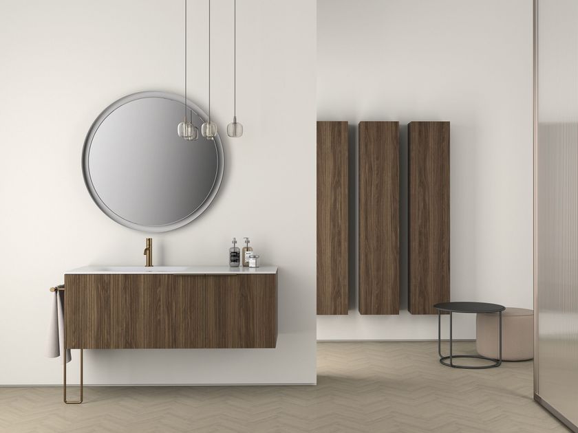 Stocco
STILO P 01
Wall-mounted wooden vanity unit with cabinets