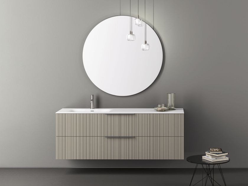 Stocco
STILO P 04
Single wall-mounted vanity unit with integrated washbasin