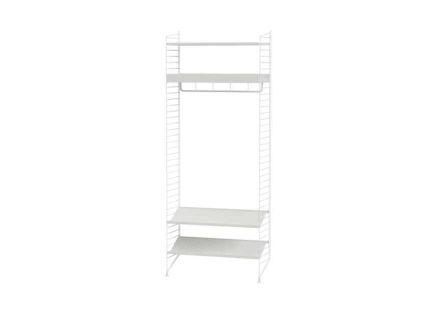 String Furniture
HALLWAY R
Sectional powder coated steel wardrobe with shoe rack