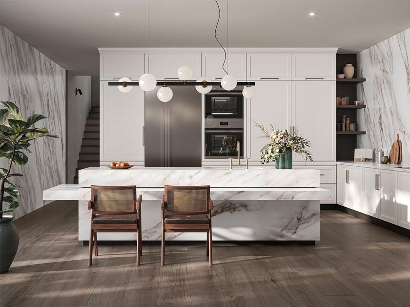 Sustonable
SUSTAINABLE CALACATTA
Recycled material wall/floor tiles with marble effect