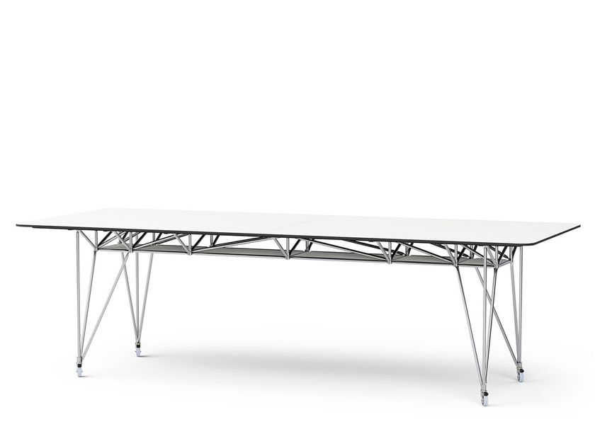 System 180
K TABLE 66755
Rectangular High meeting table with castors