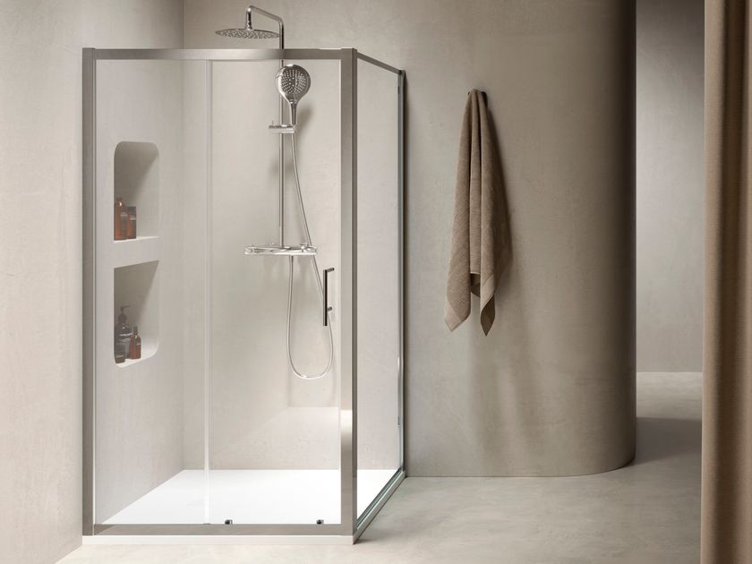 Tamanaco
ECOPSC50
Corner glass and aluminium shower cabin