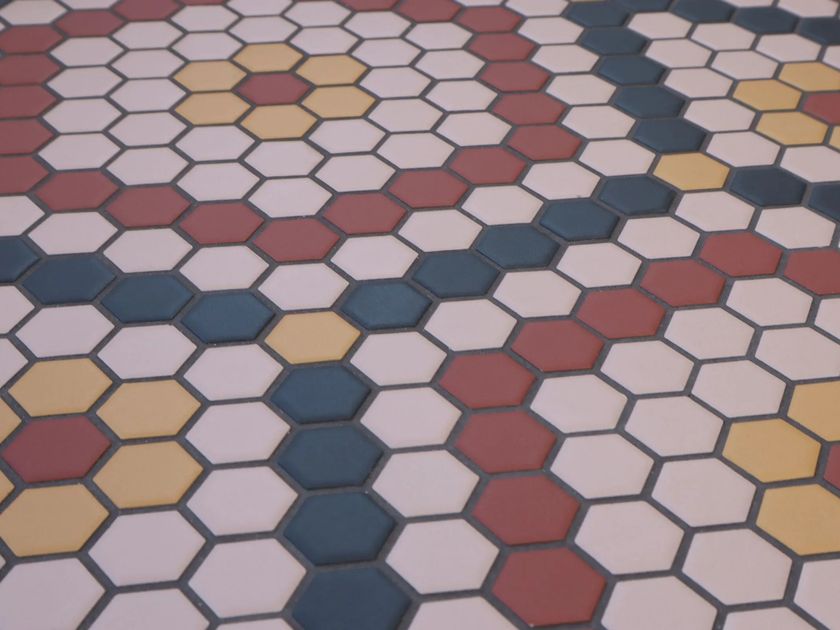 The Mosaic Factory
HEXAGONS
Glazed porcelain stoneware mosaic