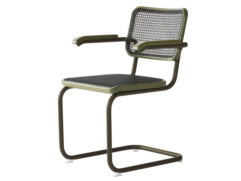 Thonet
S 64 V DARK MELANGE
Cantilever chair with supporting synthetic mesh