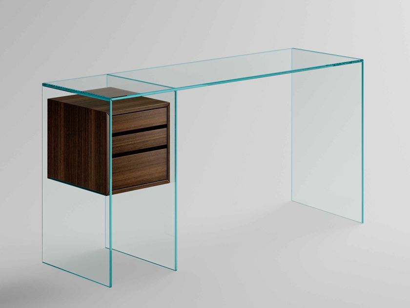Tonelli Design
MARCELL
Rectangular wood and glass console table with drawers