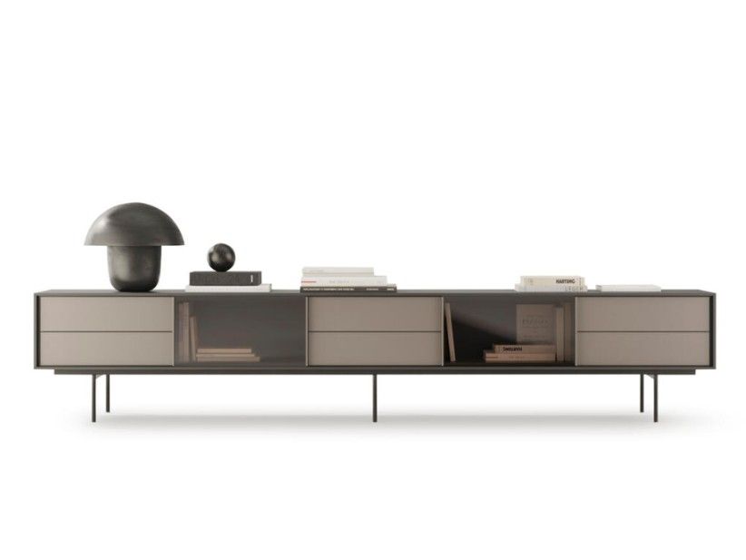 TREKU
AURA 76
Modular wooden TV cabinet with drawers