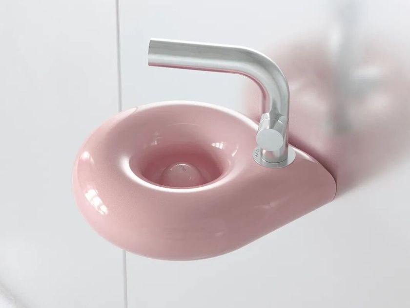Trone
ORBE PINK
Countertop or wall-mounted ceramic handrinse basin