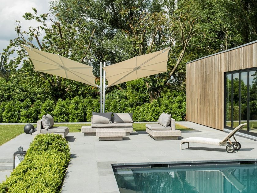 Umbrosa
SPECTRA DUO
Offset double square aluminium Garden umbrella