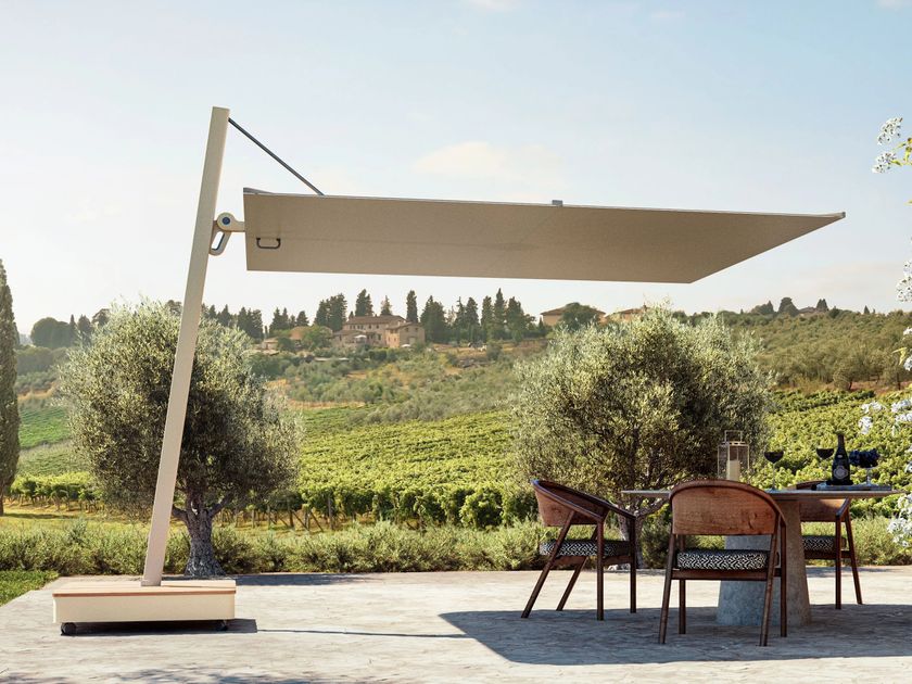 Umbrosa
VERSA PX BEIGE LIMESTONE
Square adjustable offset Sunbrella® Garden umbrella