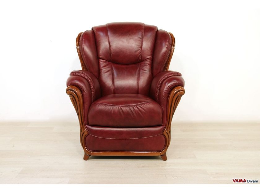 VAMA
MILENA
Leather armchair with armrests