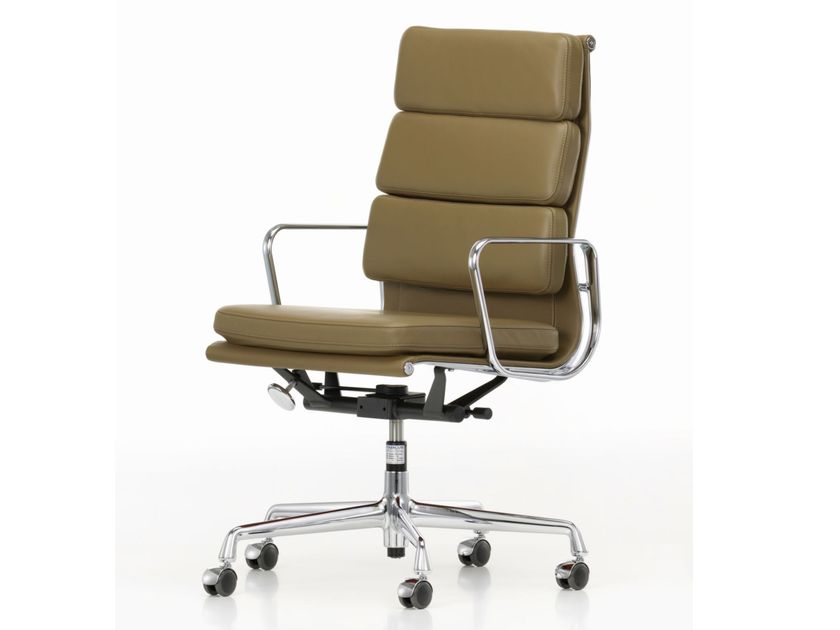 Vitra
SOFT PAD CHAIR EA 219
Upholstered leather office chair with 5-spoke base