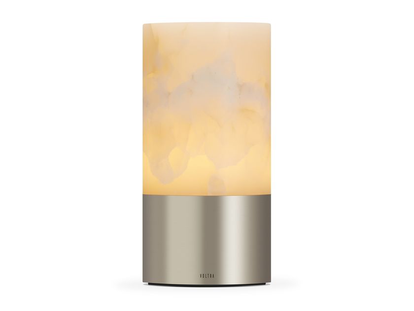 Voltra Lighting
VOLTRA ALABASTER SATIN NICKEL
Cordless alabaster table lamp