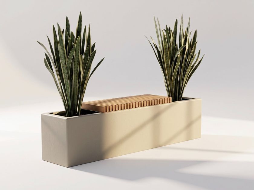 WOOMEY & K
PLANT SEAT SMALL A OUTDOOR
Aluminium garden bench with integrated planter