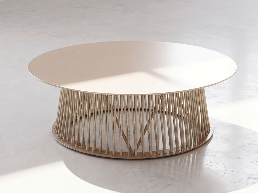 WOOMEY & K
UD SERVE LARGE YT 120
Round aluminium and rope coffee table