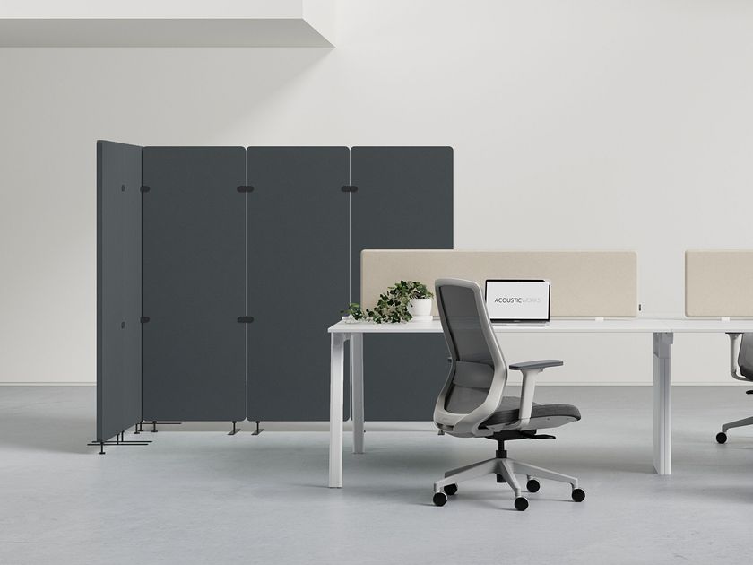 WORKSPACE
ECOSHIELD
Freestanding sound absorbing fabric office screen