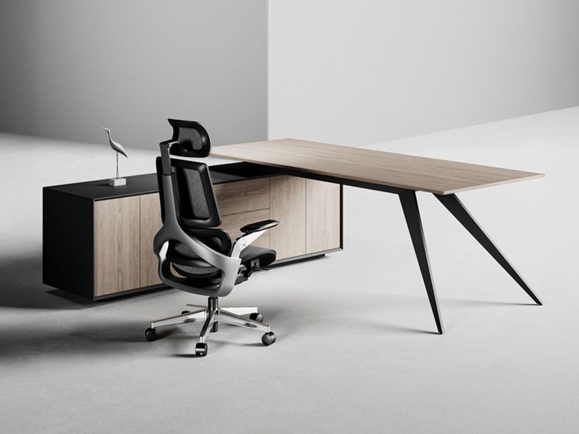 WORKSPACE
ZENON
L-shaped MDF executive desk with drawers